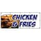 Signmission CHICKEN & FRENCH FRIES BANNER SIGN fried nuggets fingers tenders food B-120 Chicken & French Fries - alternate 1